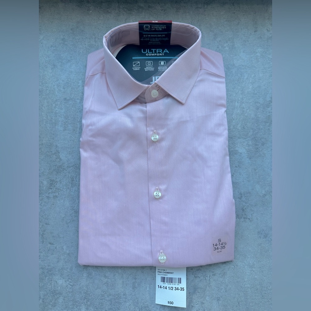 J. Ferrar Slim Ultra Comfort Mens Slim fit Long Sleeve Dress Shirt